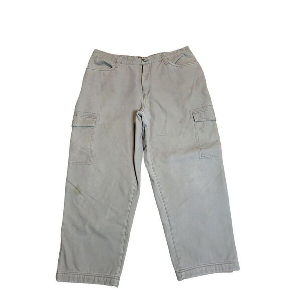 Gravel Gear Carpenter Pants Men Sz 40 X 30 Rip‎ Stop Khaki Straight Leg - Picture 2 of 7